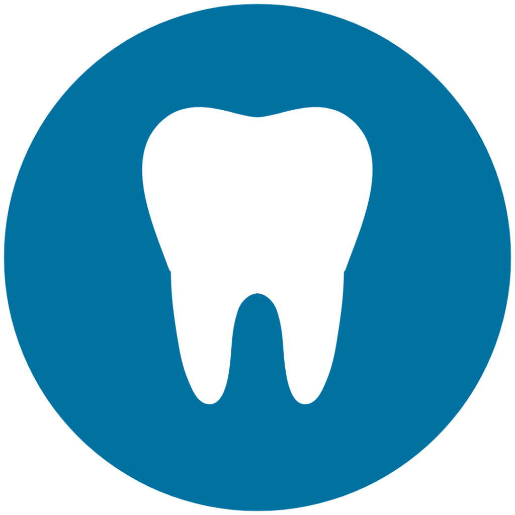 Tooth icon representing Modern Dental of Durham’s in-house dental insurance plan for affordable dental care