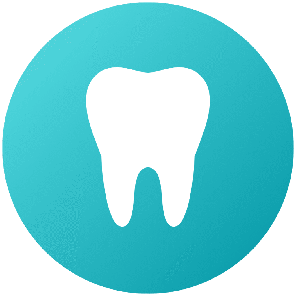 Tooth symbol representing porcelain veneers