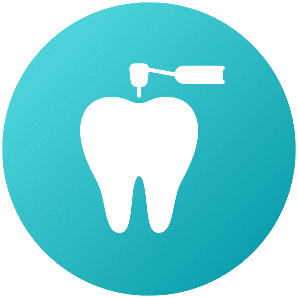 Tooth being filled to represent natural-looking composite fillings
