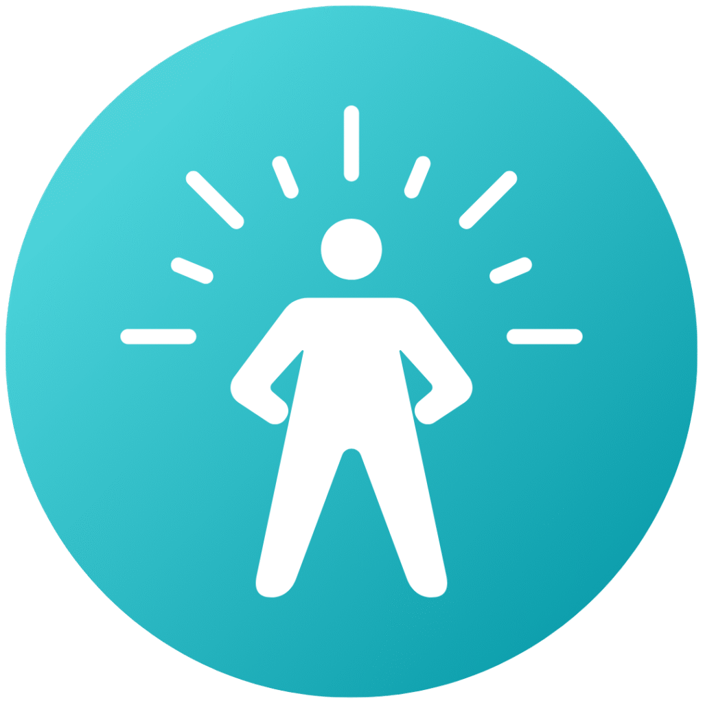 Person standing in a superhero pose symbolizing confidence and healthy smiles through family dentistry at Modern Dental of Durham