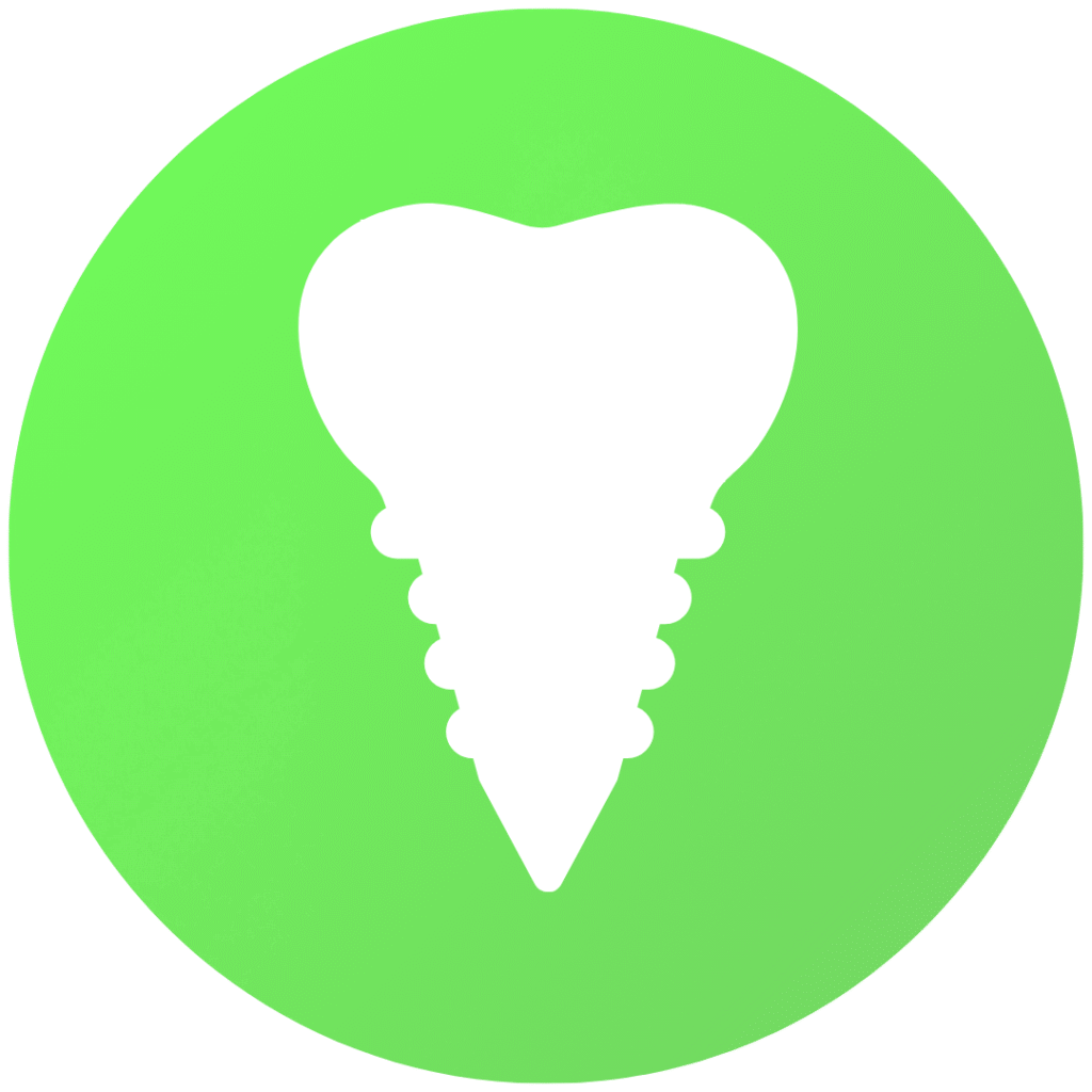 Dental implant illustration representing permanent tooth replacement and advanced restorative dentistry services