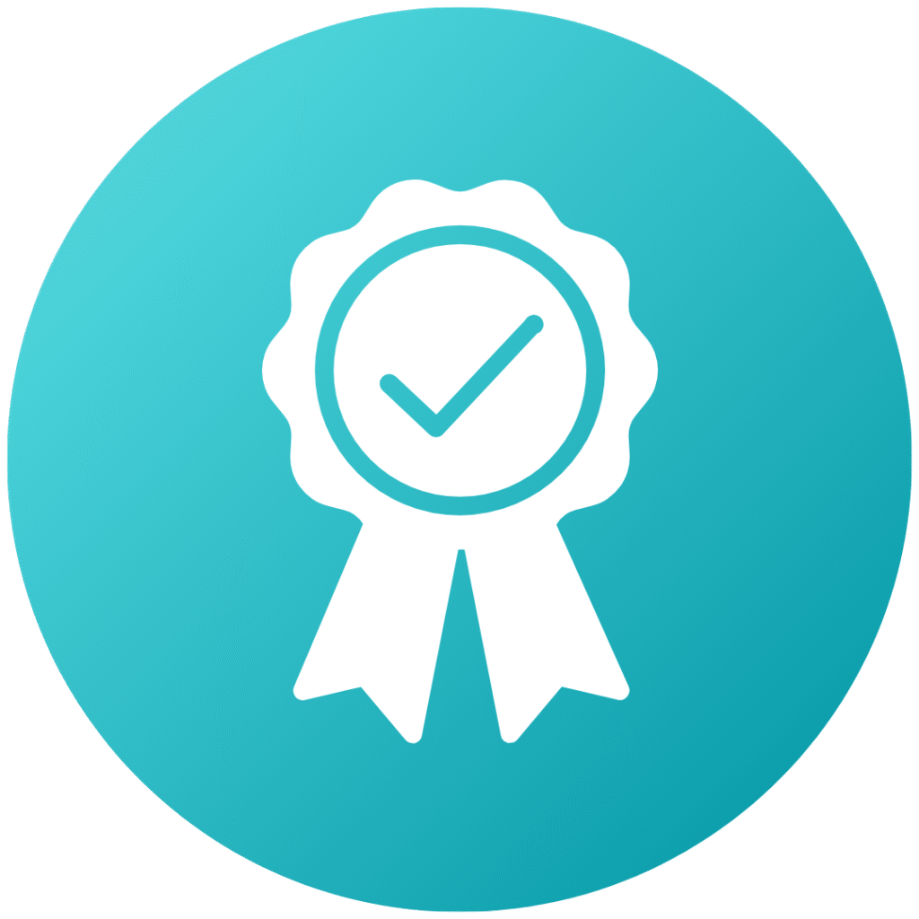 Medal symbol representing durable, long-lasting porcelain veneers at Modern Dental of Durham