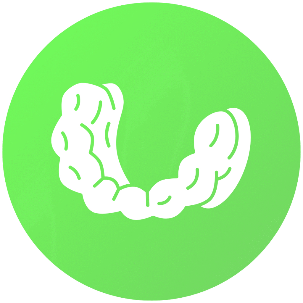 Clear Invisalign retainer representing discreet orthodontic treatment for straightening teeth