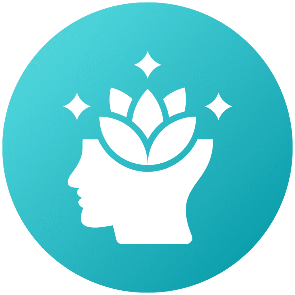 Zen head icon symbolizing calm, stress-free dentist appointments