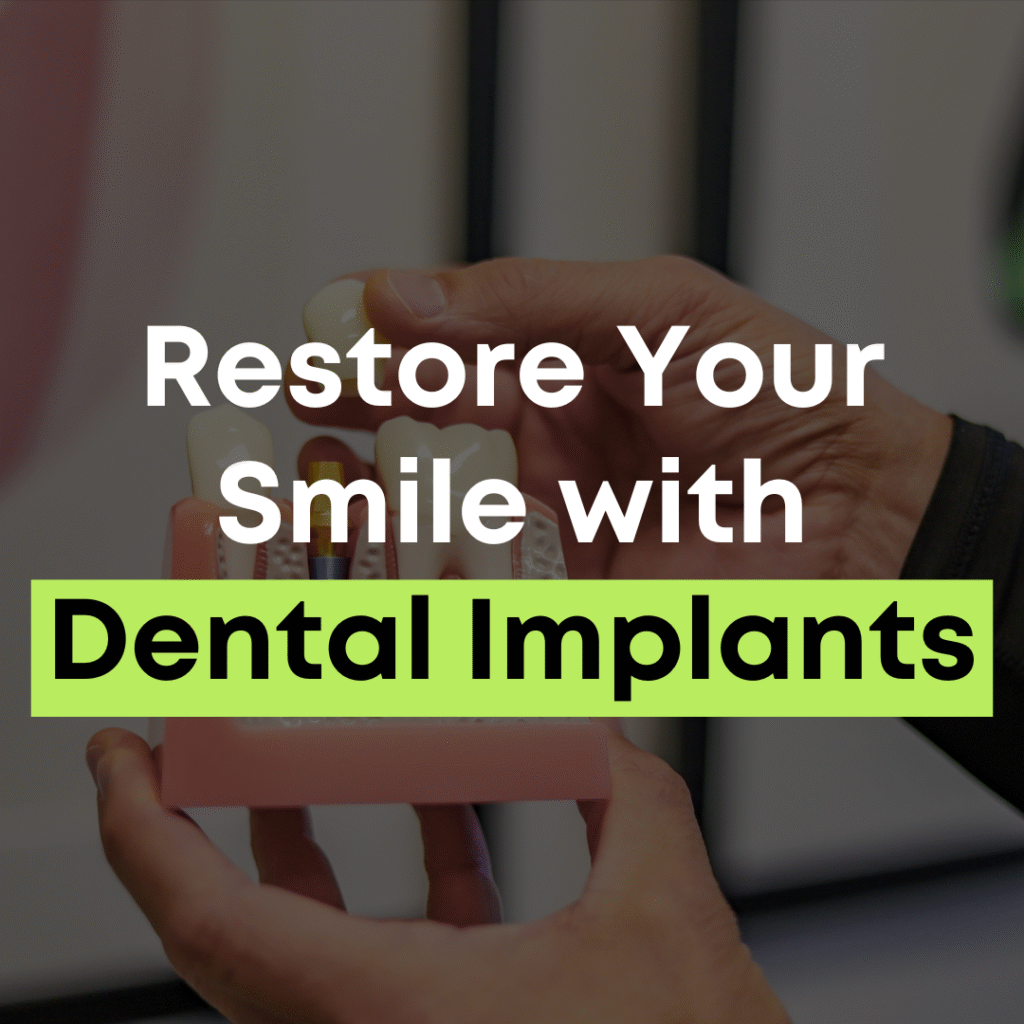 Model of a dental implant representing how dental implants can restore your smile and replace missing teeth