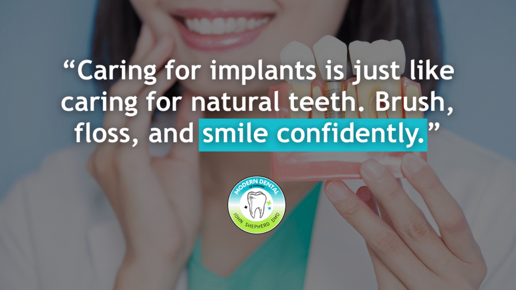 A woman holding her mouth in mild discomfort, representing tooth loss or dental issues treatable with dental implants.