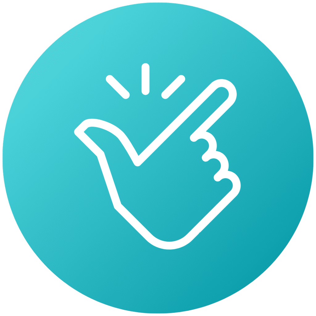 Snapping hand symbolizing easy, stress-free dentist appointments