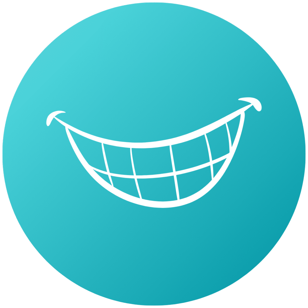 A drawing of a perfect looking smile, representing how an all-on-4 procedure can help