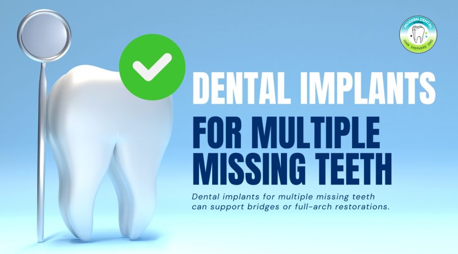 Dental implants for multiple missing teeth in Durham, NC