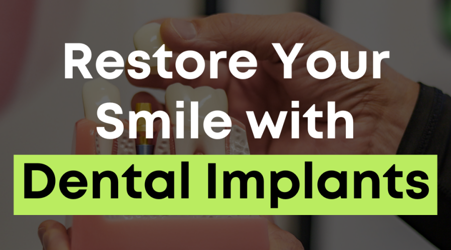 Model of a dental implant representing how dental implants can restore your smile and replace missing teeth