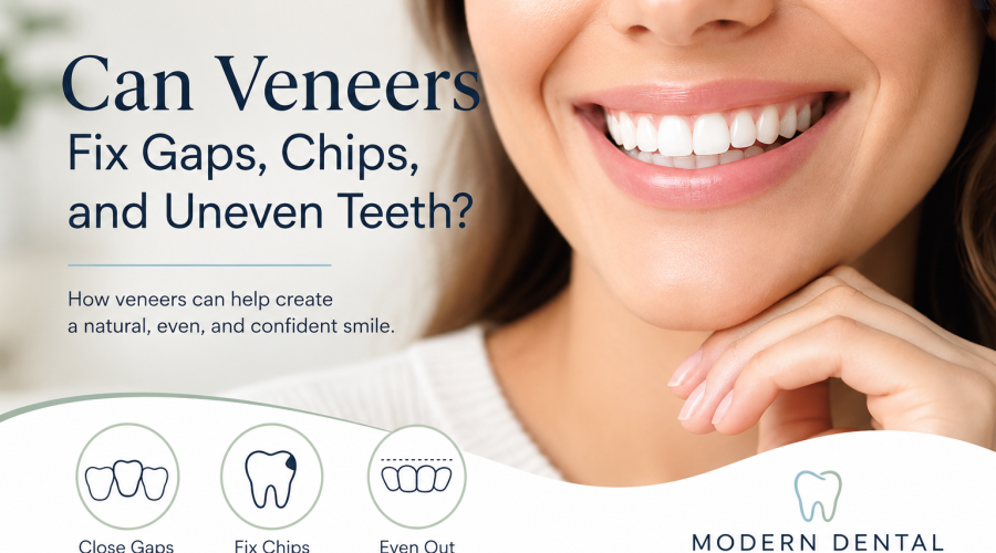 Veneers for gaps, chipped teeth, and uneven teeth in Durham, NC